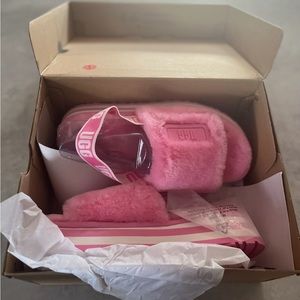 Pink Ugg disco slide. Brand new with box. Size 10